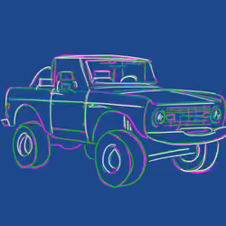 Bronco on the move