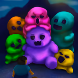 Little boy with new friends