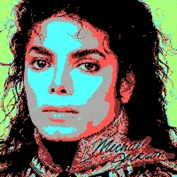 Michael Jackson red color pixel art 119