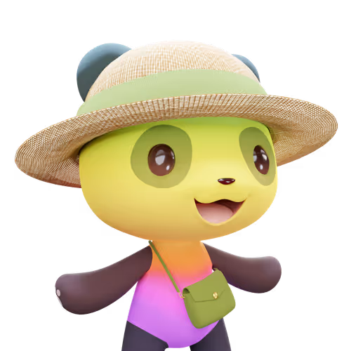 3D LEELEE-Straw hat-Rainbow02-#20073