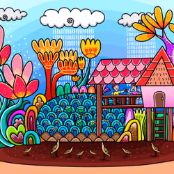 Imaginative lifestyle to lines and colorful.#80