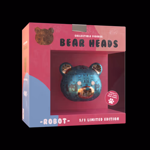Bear Heads Collectible Figures
