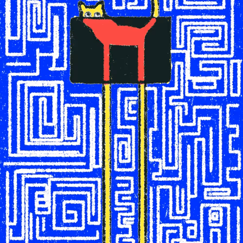 "Cat in a Box" - old