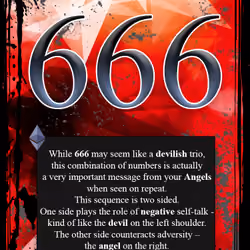 Numerology Cards - No: 666