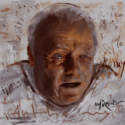 A portrait of Anthony Hopkins
