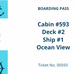 Cabin #593 - Deck #2 - Ship #1