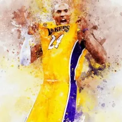 Watercolor #52 Kobe Bryant