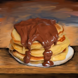 Nutella on pan cake