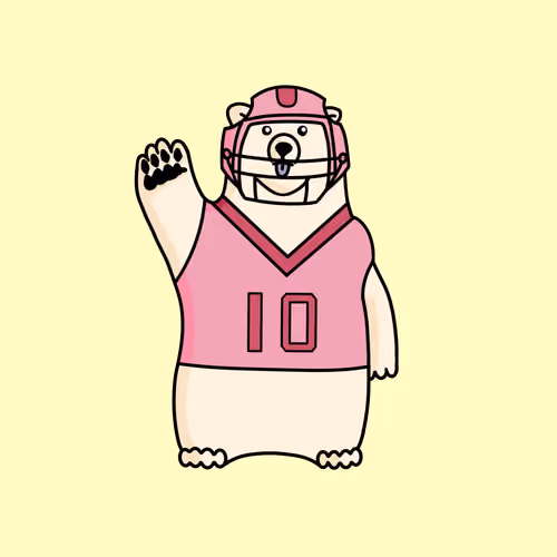 #24 American Football Polar Bear