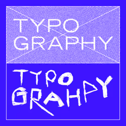 No.008 TYPOGRAPHY / blue