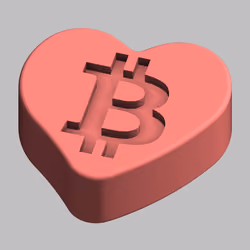 Red Heart Bitcoin Pinger #15
