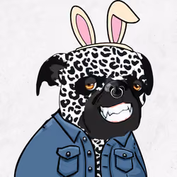Grumpy Pug #7996