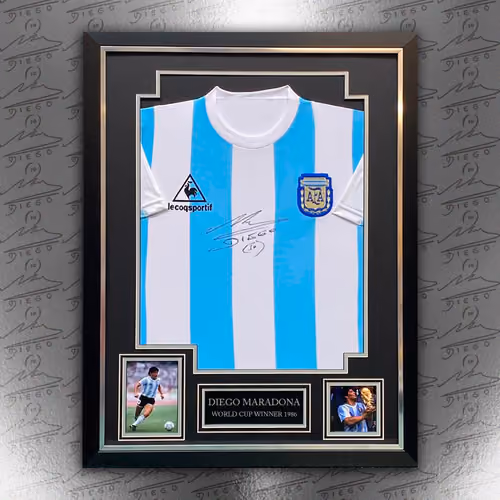 Platinum Signed Diego Maradona 1986