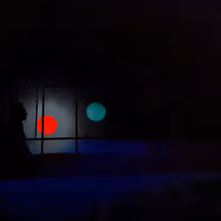 Myself at the red moon by doppler moon - From the series Lunas Lunatias