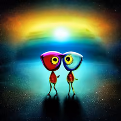 Two Little Aliens In Love