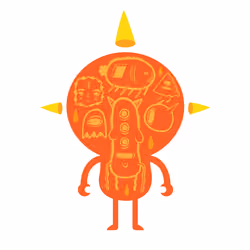 061 orange abstrac