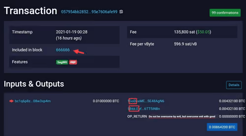 Bitcoin Block 666.666