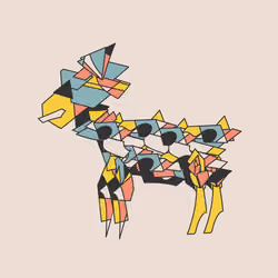 animal tile #43 - elder goat