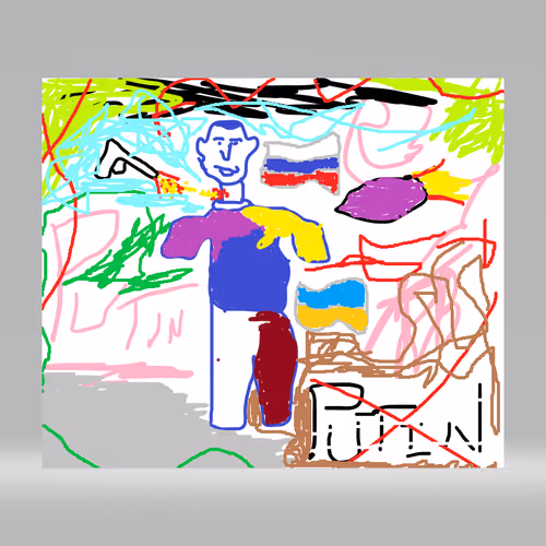 PUTIN Vladimir Russian WAR ART. 02/25/2022