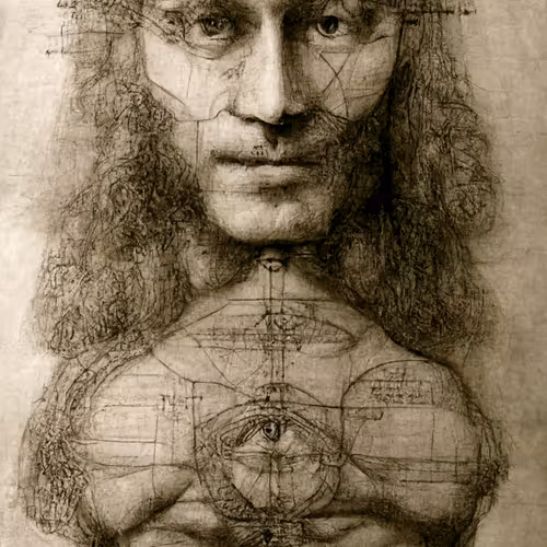 Leonard Da Vinci's - Unknown Frenchman Sketch