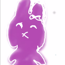 Afterimage of a rabbit doll