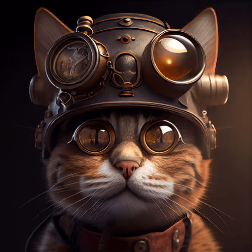 Steampunk Victorian Cat #41