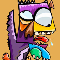 purple dog