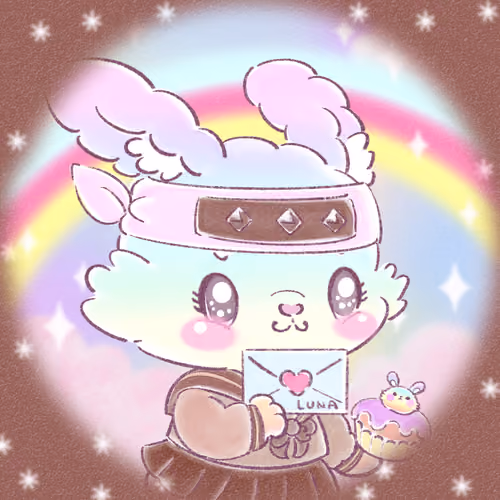 CNPcake #00526 Valentine-Luna Rainbow