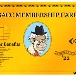 Grandpa Ape Country Club Official Membership Card #1703