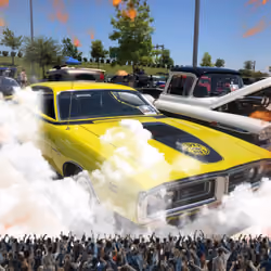 Smoking Dodge Super Bee