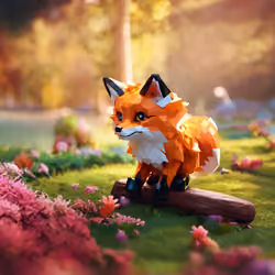 Abstract baby fox