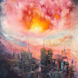 Red Night City by Naci Caba