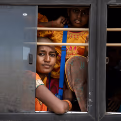 on the bus