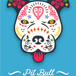 Sugar Skull Pit Bull