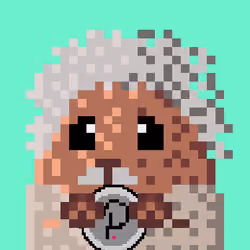 Cryptohamsters Albert Einstein #4605 Polkadot gold edition