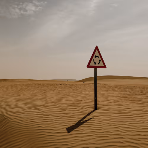 Dubai Half Desert Roads Photography