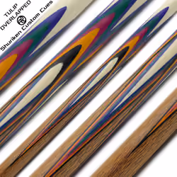 Tulip Colored Overlapped pool cue billiards nft cue stick lacewood cue carom nft butterfly cue