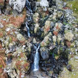 Lake District from the air, Ennerdale Water, Waterfall