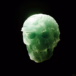 V-Skull #2 | Raw Emearld Skull