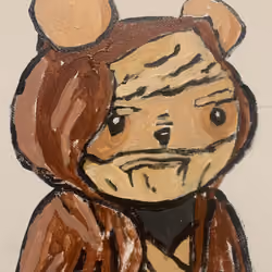 " Obi Wan Panda " #9 original 1:1 art acrylic painting Signed by Timothy R. O'Neill