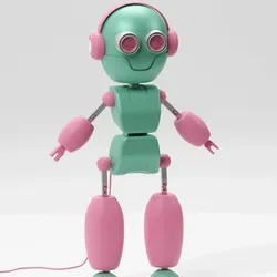ROBOT1 #001 (Pink and Green)