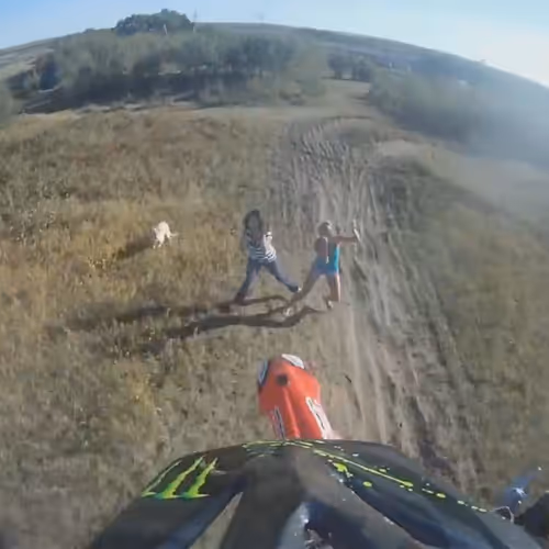Girl gets hit by dirtbike ORIGINAL file! 
