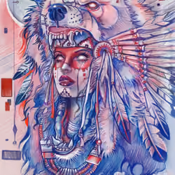 wolf headdress (tattoo orgins sketch) NFT