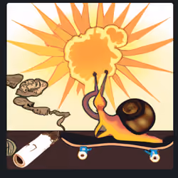 Snail On Skateboard #15