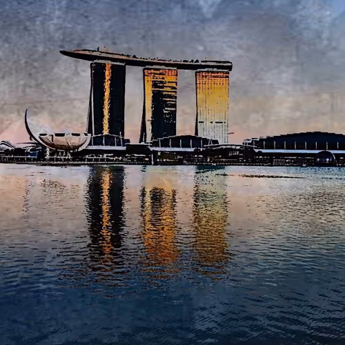Marina Bay sunset view