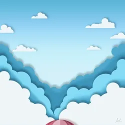 3D Hot Air Balloon GIF