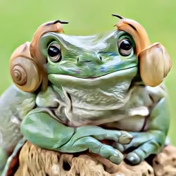 Real Pepe Listening to Music