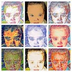 Yellow Eyes Collage