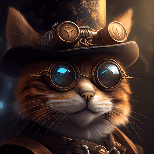 Steampunk Victorian Cat #40