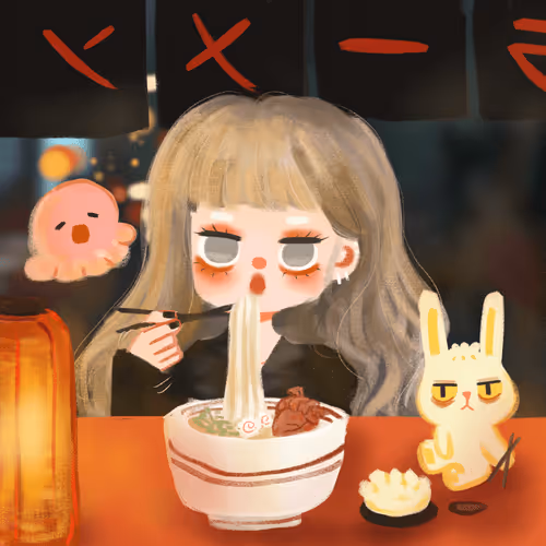 girl who like eating ramen